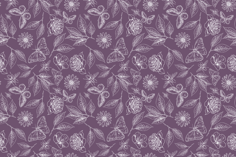 Botanical Balance floral vinyl rug - TenStickers