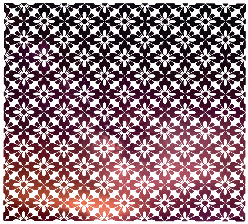 Floral Ombre flower vinyl rug - TenStickers