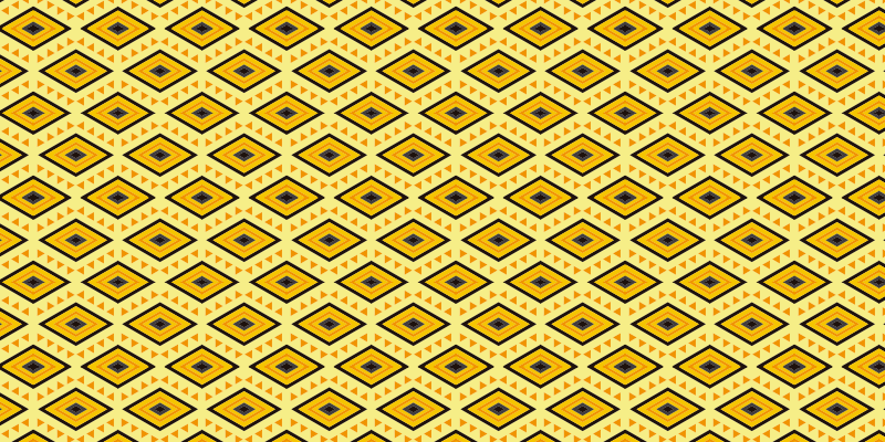 Yellow eyes ethnic vinyl rugs - TenStickers