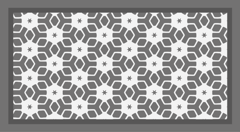 Gray star mosaic vinyl rug - TenStickers