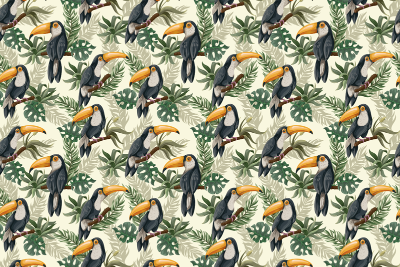 Toucan Paradise animal vinyl rug - TenStickers