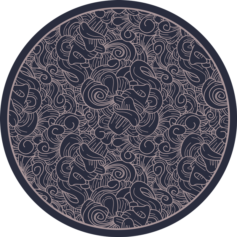 Mandala vinyl rug with swirling mandala design - TenStickers
