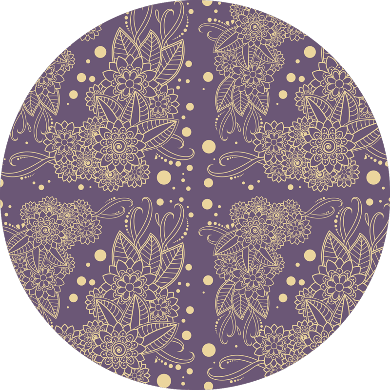 Mandala vinyl rug mandala pattern grace - TenStickers