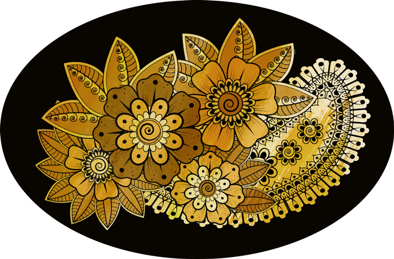 Mandala vinyl rug with intricate design - TenStickers