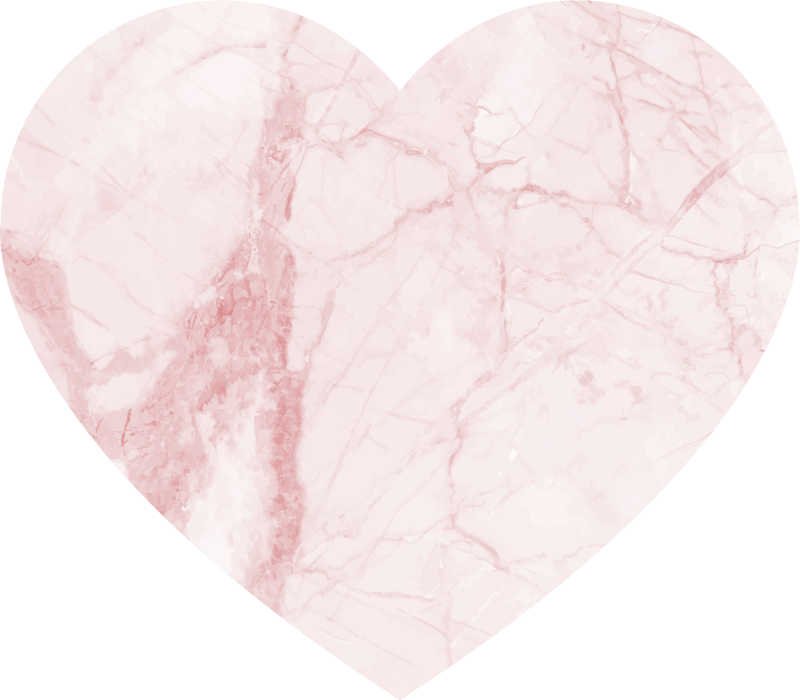 Marbled Heart marble vinyl rug - TenStickers