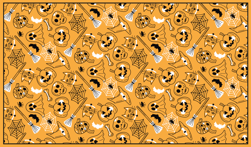 Halloween vinyl rug spooky halloween decor - TenStickers