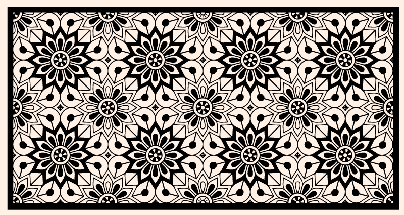 Mandala vinyl rug - mandala pattern sophistication - TenStickers