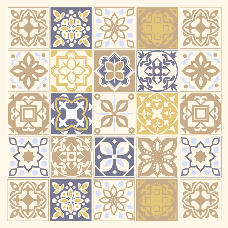 Limestone Spanish Tiles  tile carpet - TenStickers