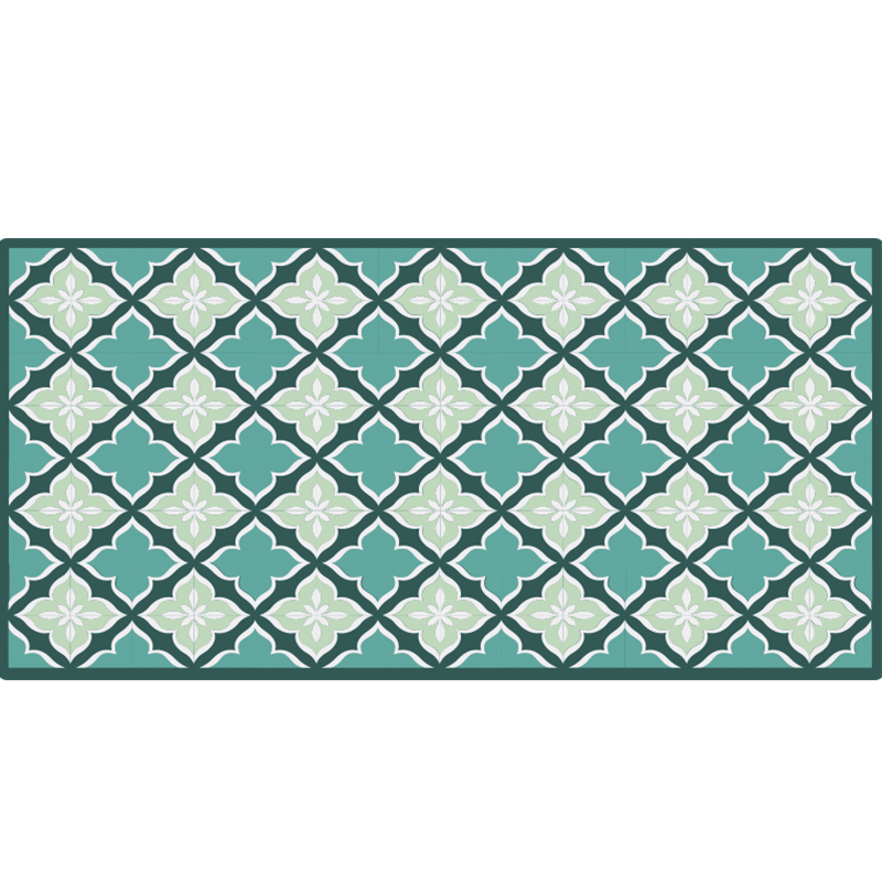 Mosaic vinyl rug in mosaic floral design - TenStickers