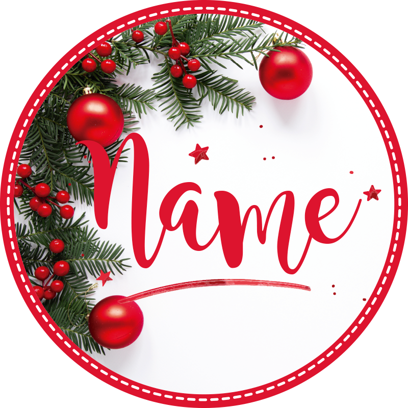 merry christmas personalised name - TenStickers