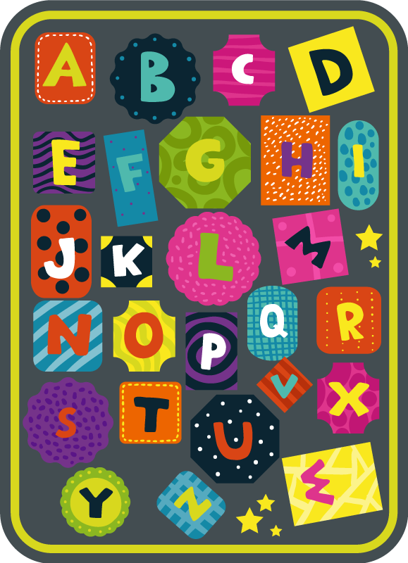 Alphabet educational alphabet vinyl rug - TenStickers