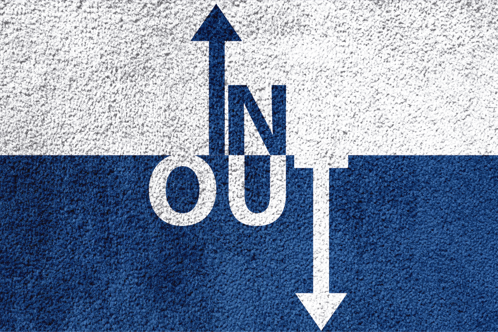 In Out Directional custom vinyl rug - TenStickers