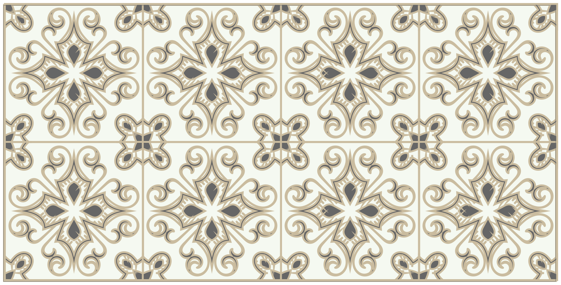 Moroccon style with flowers modern vinyl rug - TenStickers