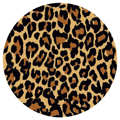 Leopard Spot Circle animal print vinyl rug - TenStickers