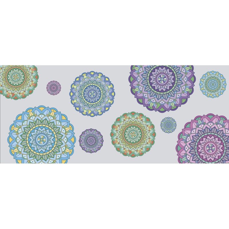 Mandala ensemble mandala vinyl rug - TenStickers