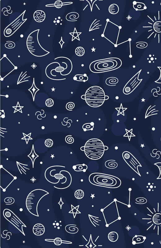Whitin the Space kids vinyl rug - TenStickers
