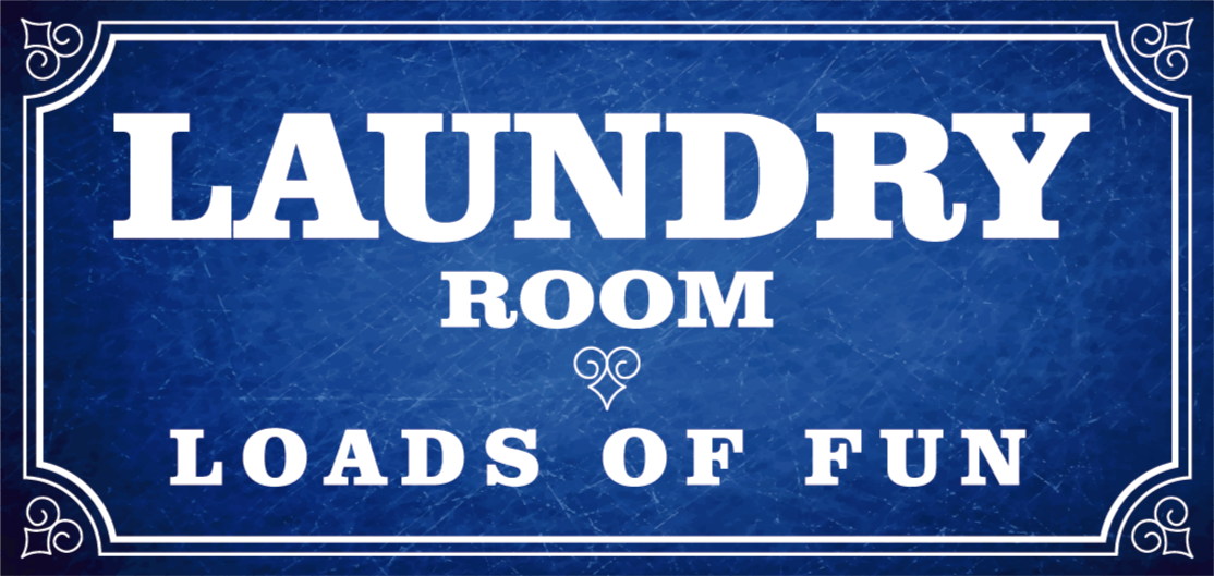 Laundry Room Fun custom vinyl rug - TenStickers