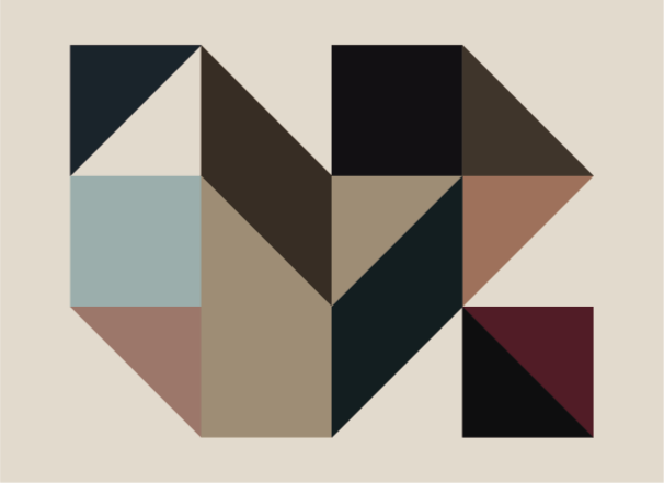 Geometric vinyl rug for stylish shapes decor - TenStickers