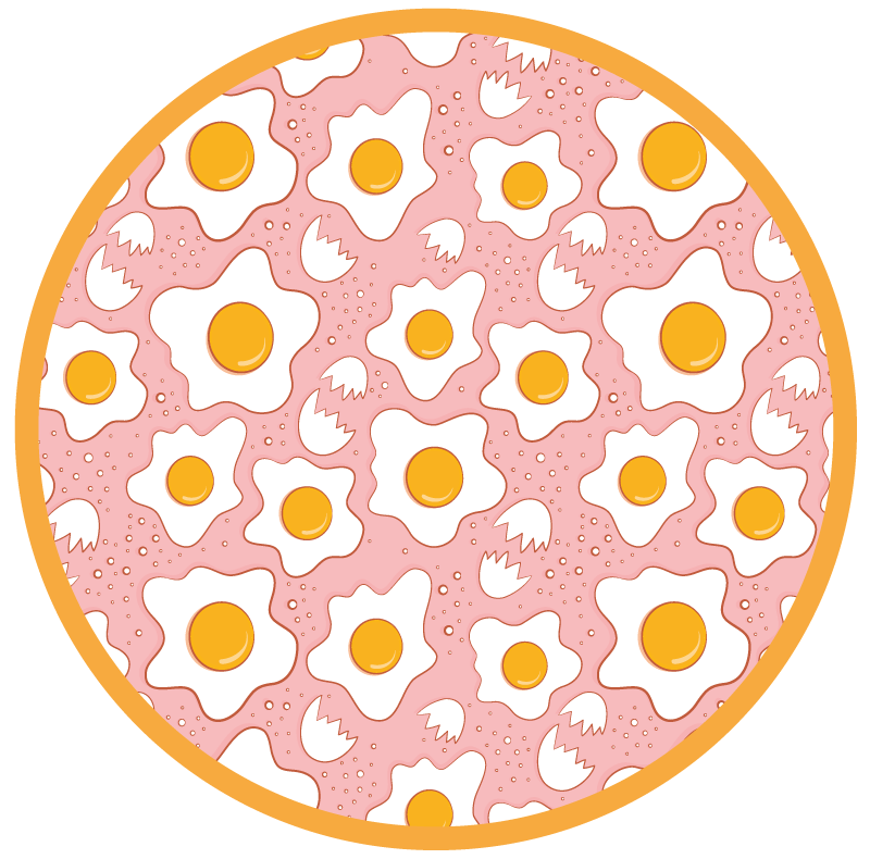 Circular Egg Pattern kids vinyl rug - TenStickers
