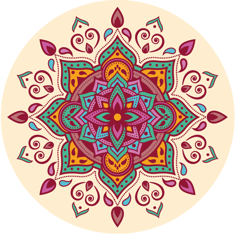 Mandala vinyl rug mandala artistry - TenStickers