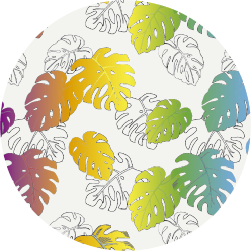 Tropical Monstera Delight vinyl carpet roses - TenStickers