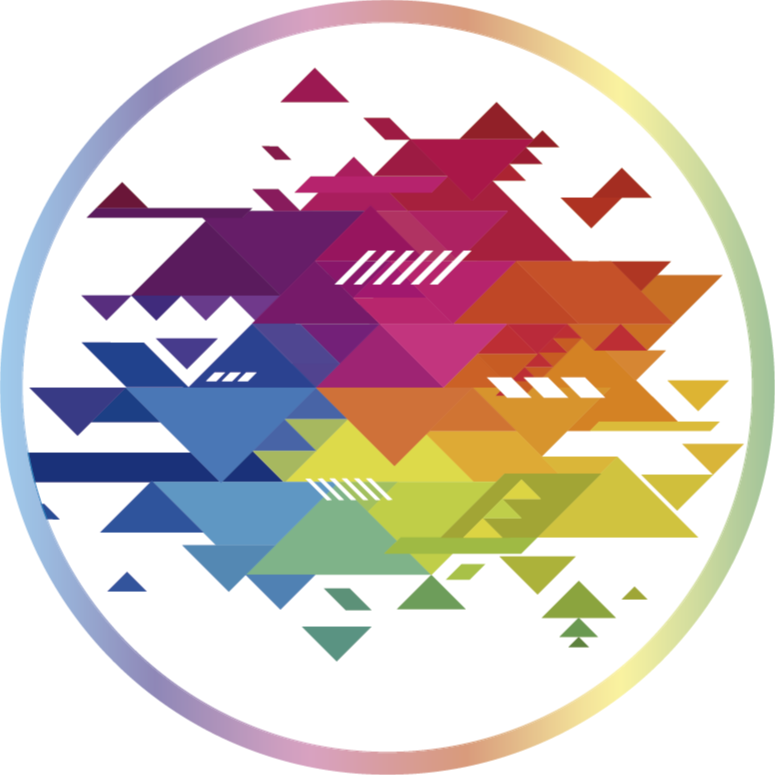 Colourful shapes geometric vinyl rug - TenStickers