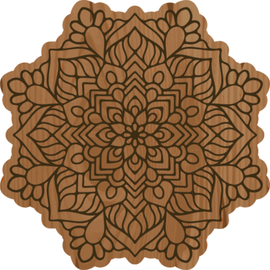 Mandala intricacy mandala vinyl rug - TenStickers