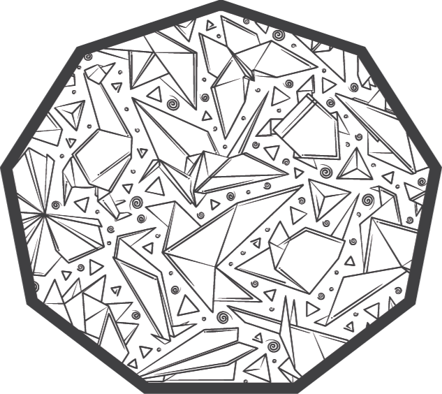 Geometric vinyl rug octagon shapes - TenStickers