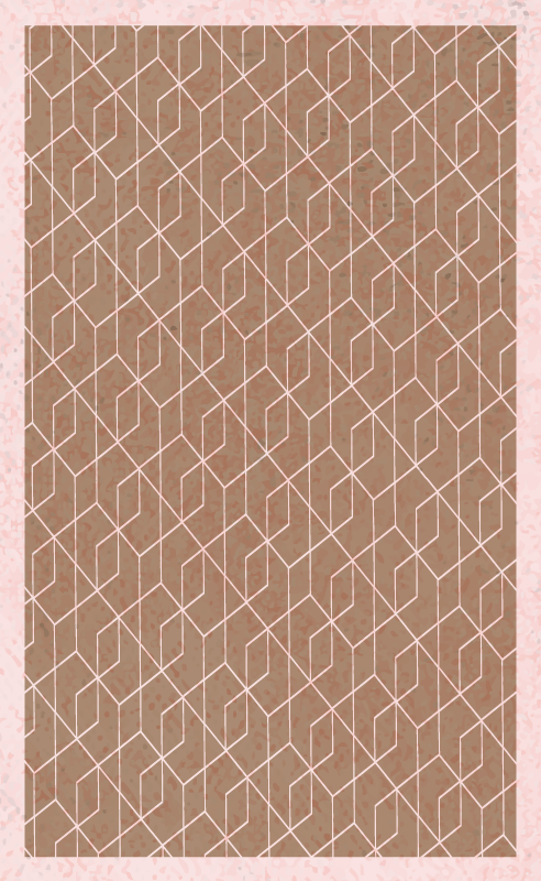 Geometric vinyl rug in geometric simplicity - TenStickers