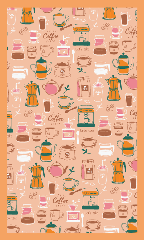 Cafeteria Collage kitchen vinyl rug - TenStickers