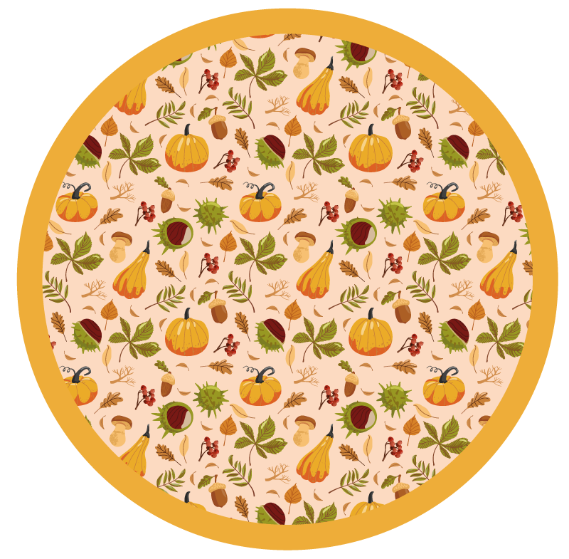 Autumn Harvest Theme nature vinyl rug - TenStickers