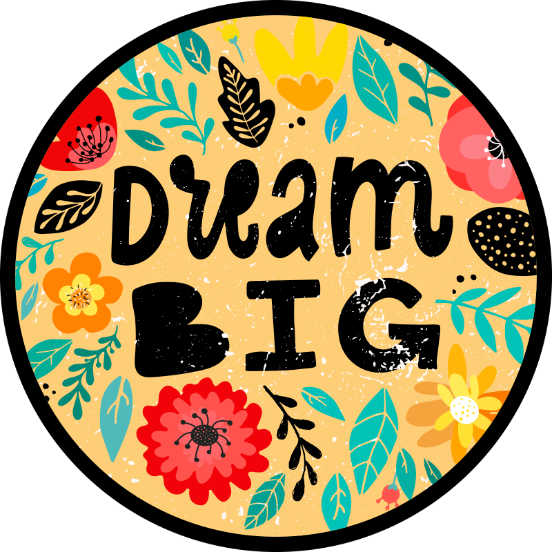 Dream Big Motif custom vinyl rug - TenStickers