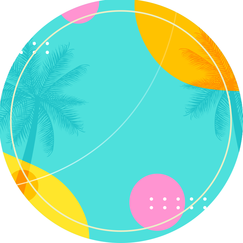 Tropical Palm Decor floral vinyl rug - TenStickers