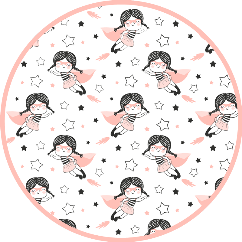 Supergirl Round custom rug - TenStickers