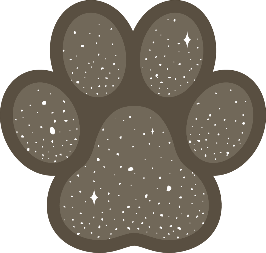 Animal print vinyl rug in paw print shape - TenStickers