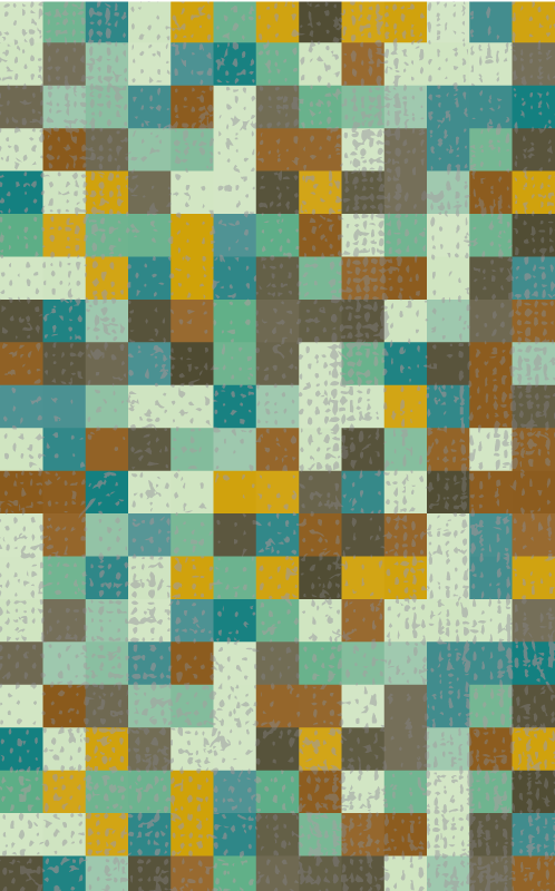 Mosaic Geometry geometric vinyl rug - TenStickers