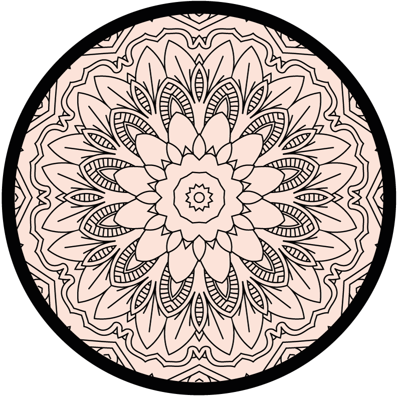 Mandala vinyl rug mandala simplicity - TenStickers