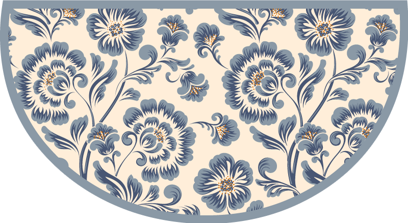 Botanical Entryway Enhancer floral vinyl rug - TenStickers
