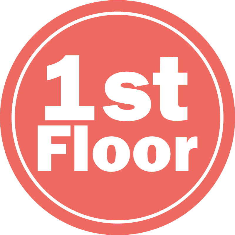 First Floor Sign custom vinyl rug - TenStickers