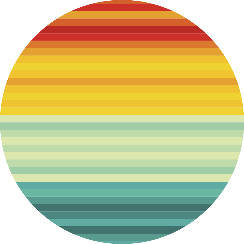 Rainbow stripes circle stripes vinyl rug - TenStickers