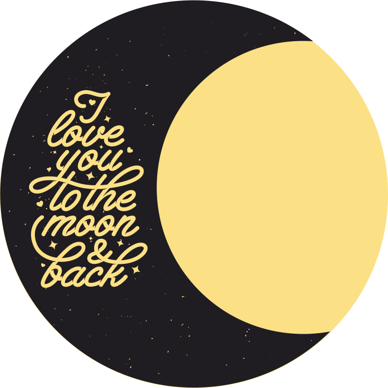 Love you to the moon and back custom rug - TenStickers