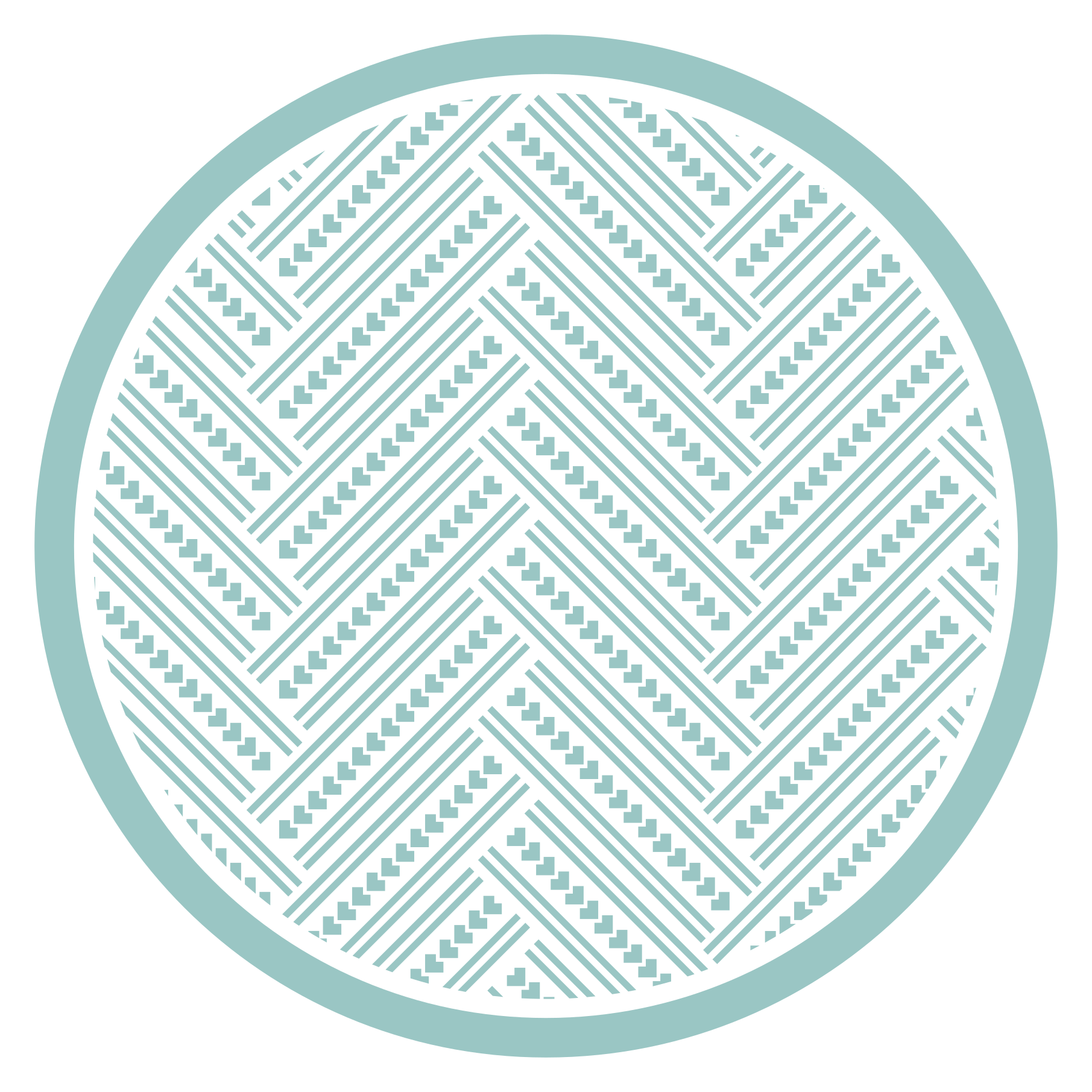 Geometric vinyl rug in round pattern - TenStickers