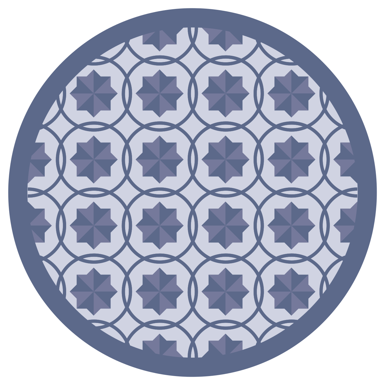 Geometric vinyl rug with symmetric pattern - TenStickers