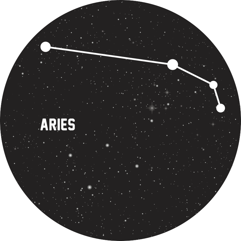 Aries Constellation star vinyl rug - TenStickers