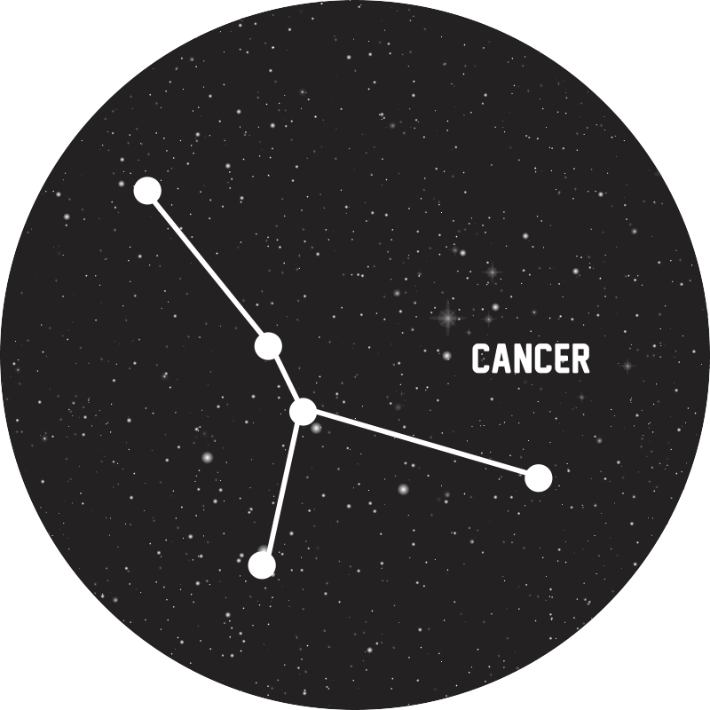 Celestial Constellation star vinyl rug - TenStickers