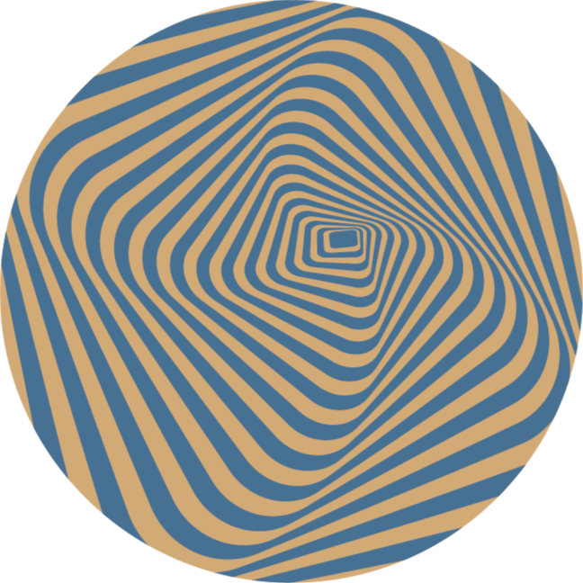 Concentric Bands stripes vinyl rug - TenStickers