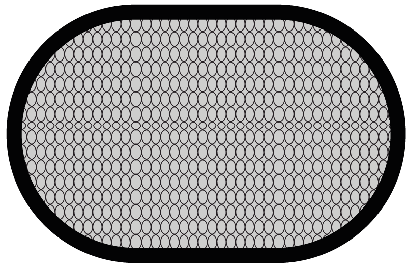 grey oval minimal vinyl rug - TenStickers