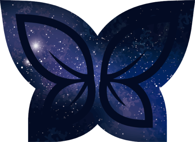 Cosmic Butterfly Silhouette texture vinyl rug - TenStickers