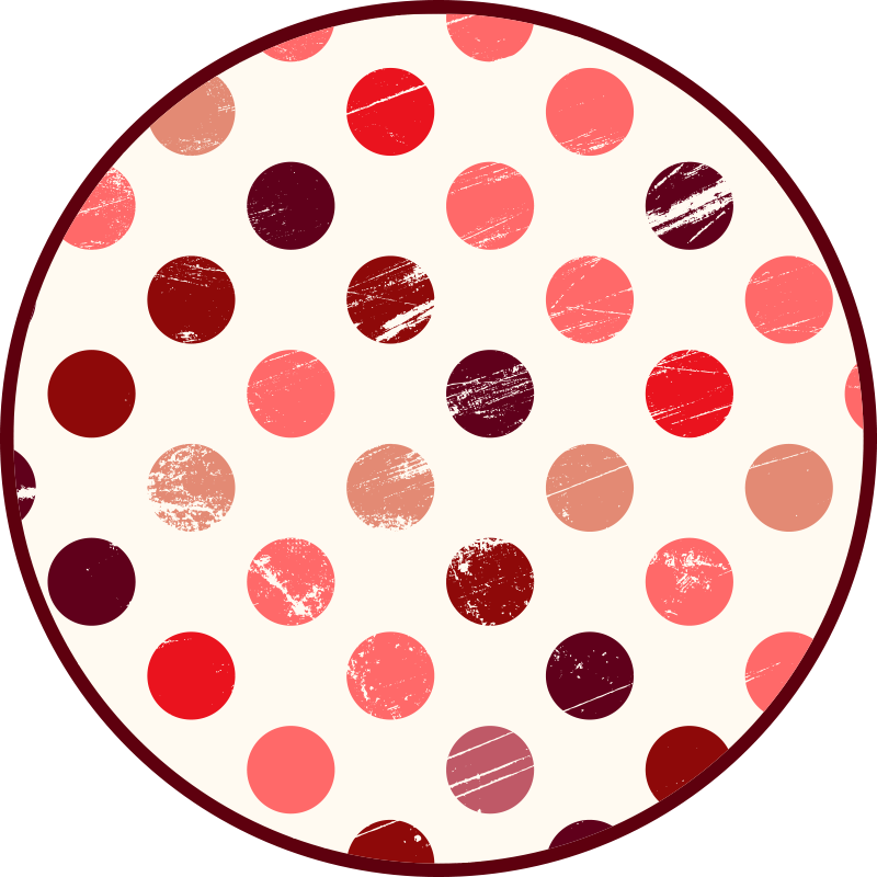 Circular Polka Dots texture vinyl rug - TenStickers