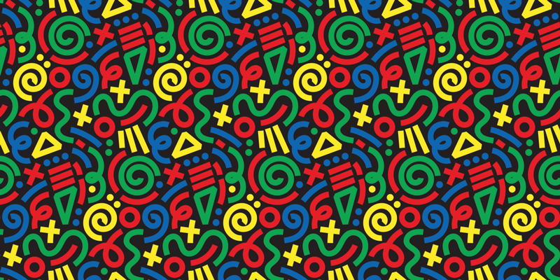 Vibrant Puzzle Pattern gaming vinyl rug - TenStickers